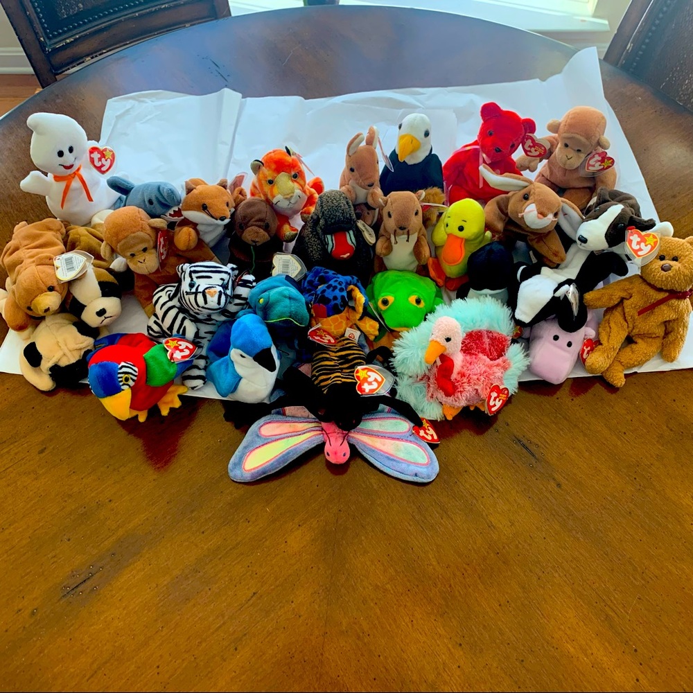 🧸 Beanie Baby Bundle! 31 beanies w/tags - vintage collection!